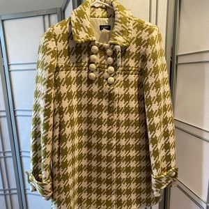 Jcrew Houndstooth Peacoat